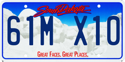 SD license plate 61MX10