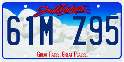 SD license plate 61MZ95
