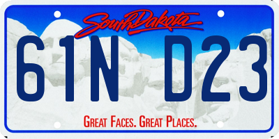 SD license plate 61ND23