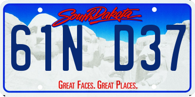 SD license plate 61ND37