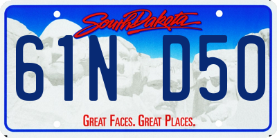 SD license plate 61ND50