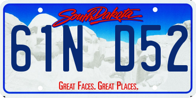 SD license plate 61ND52