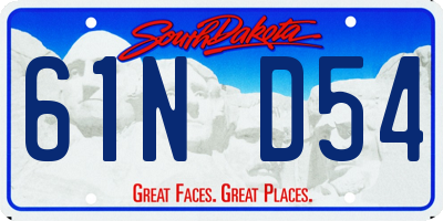 SD license plate 61ND54