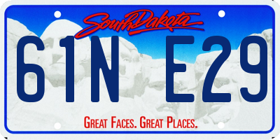 SD license plate 61NE29