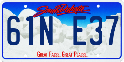 SD license plate 61NE37