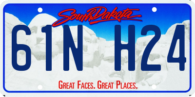 SD license plate 61NH24
