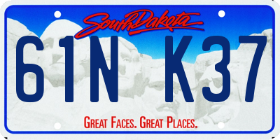 SD license plate 61NK37