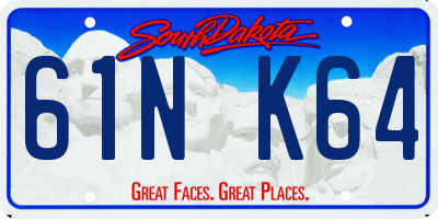 SD license plate 61NK64