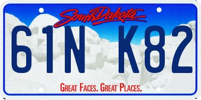 SD license plate 61NK82