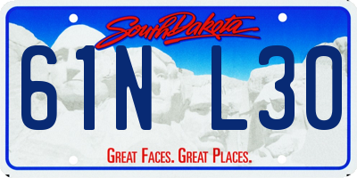 SD license plate 61NL30