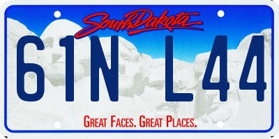 SD license plate 61NL44