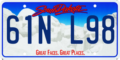 SD license plate 61NL98