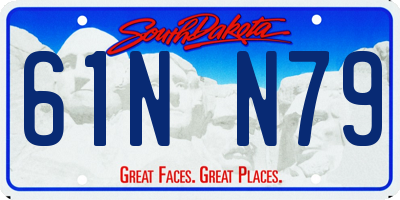 SD license plate 61NN79