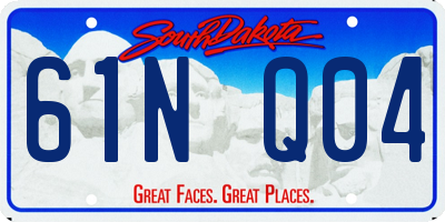 SD license plate 61NQ04