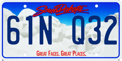 SD license plate 61NQ32