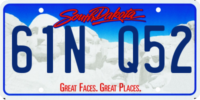 SD license plate 61NQ52