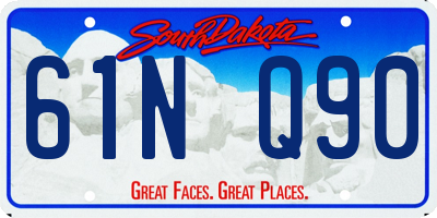SD license plate 61NQ90
