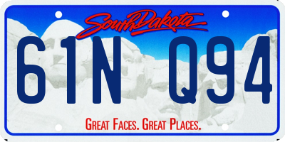 SD license plate 61NQ94