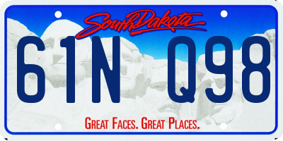SD license plate 61NQ98