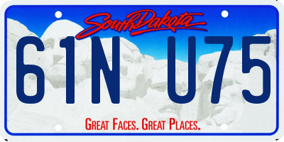 SD license plate 61NU75