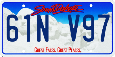 SD license plate 61NV97