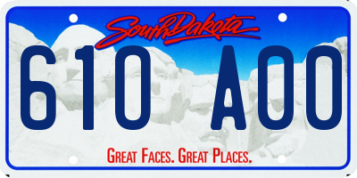 SD license plate 61OA00