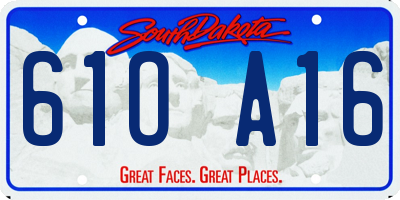 SD license plate 61OA16