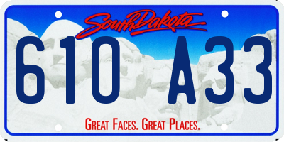 SD license plate 61OA33