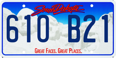 SD license plate 61OB21