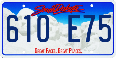 SD license plate 61OE75