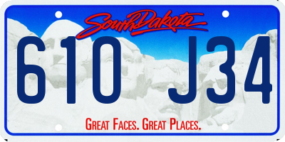 SD license plate 61OJ34