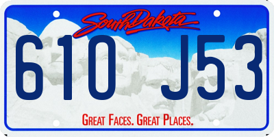 SD license plate 61OJ53