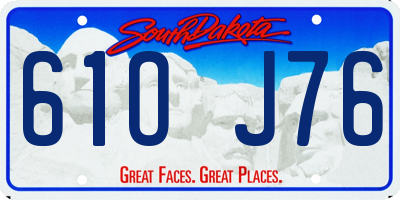 SD license plate 61OJ76