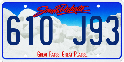 SD license plate 61OJ93