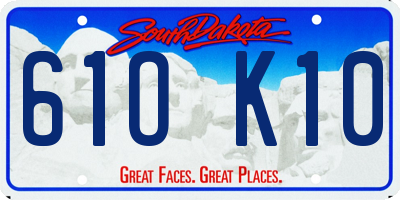 SD license plate 61OK10