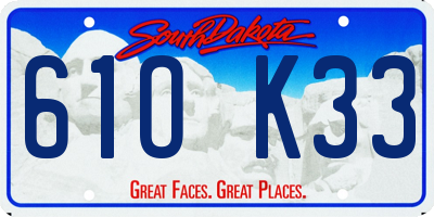SD license plate 61OK33