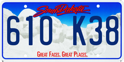 SD license plate 61OK38