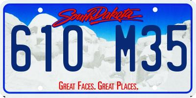 SD license plate 61OM35