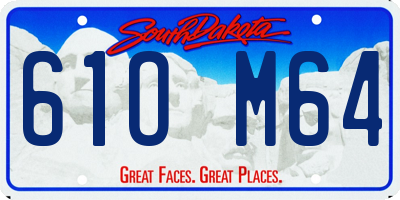 SD license plate 61OM64