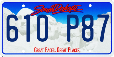 SD license plate 61OP87