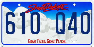 SD license plate 61OQ40