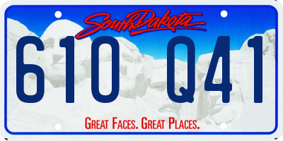 SD license plate 61OQ41
