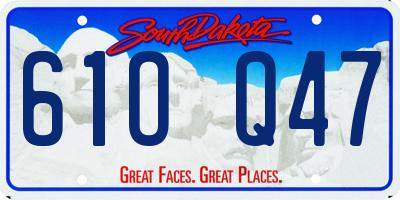 SD license plate 61OQ47
