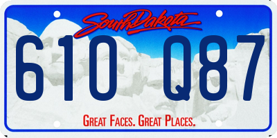 SD license plate 61OQ87