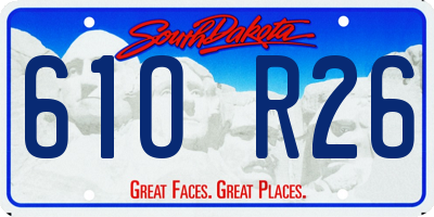 SD license plate 61OR26