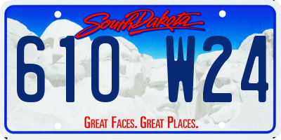 SD license plate 61OW24
