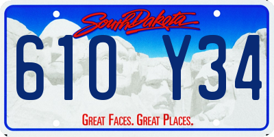 SD license plate 61OY34