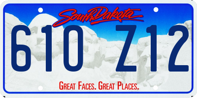 SD license plate 61OZ12