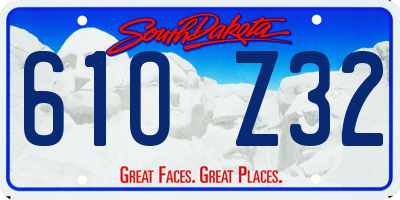 SD license plate 61OZ32
