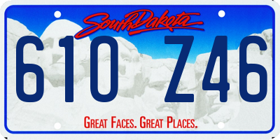 SD license plate 61OZ46